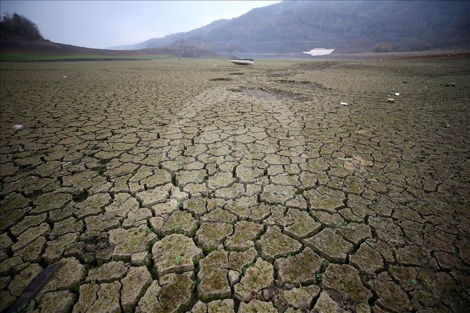 Water level decreased in Hasanlar Dam in Duzce Anadolu Ajansı