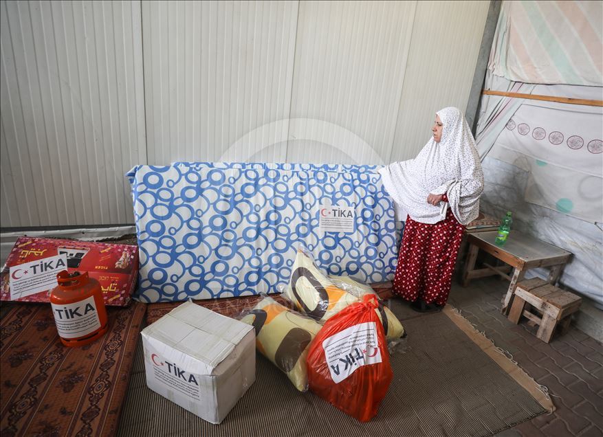 TİKA'dan İsrail'in son Gazze saldırısında zarar gören 1100 aileye yardım 
