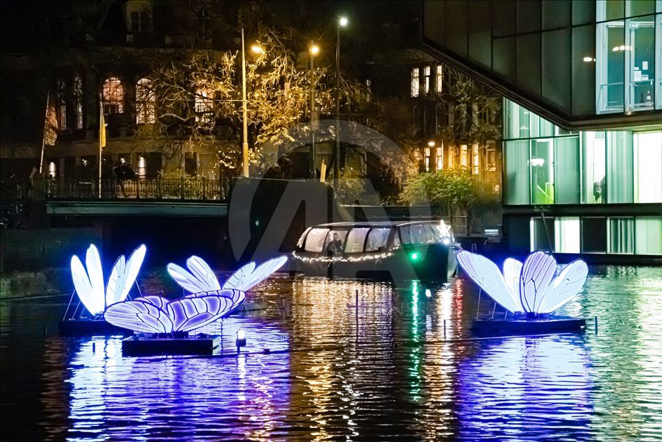 Amsterdam'da ışık sanat festivali