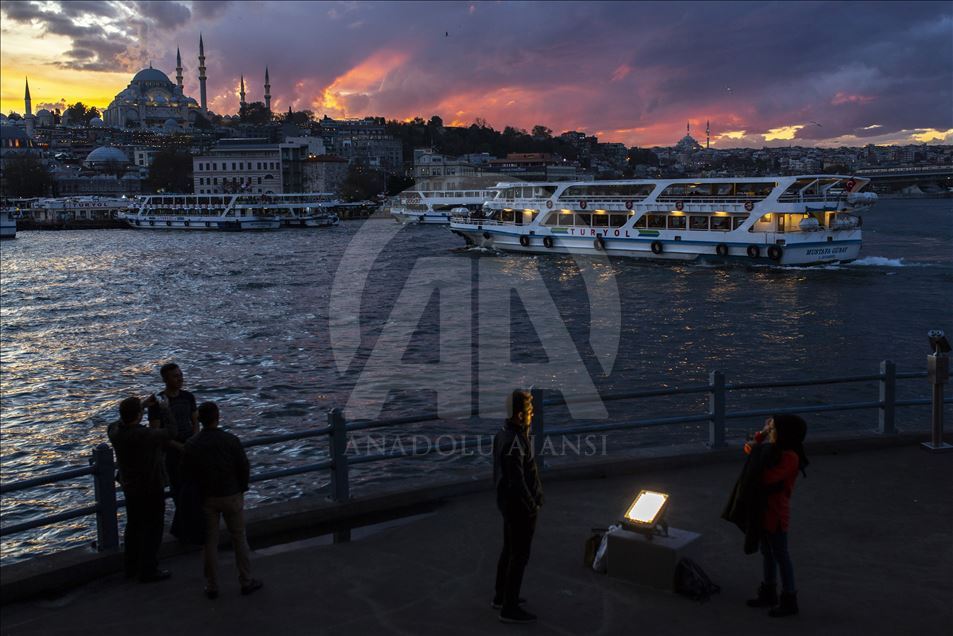 Views in the evening in Istanbul