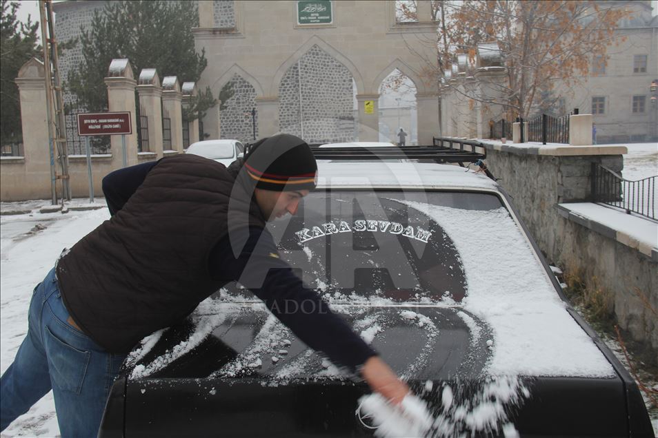 Kars'ta kar yağışı 