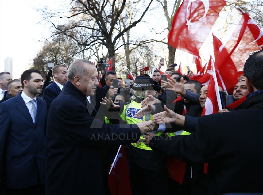 Cumhurbaşkanı Recep Tayip Erdoğan Londra'da