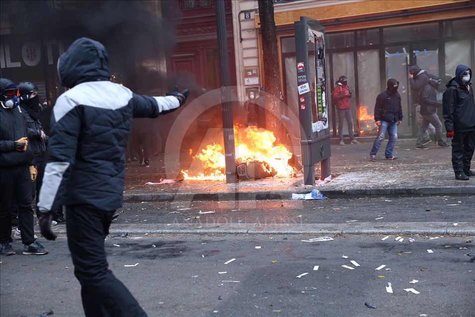 French national general strike day in Paris