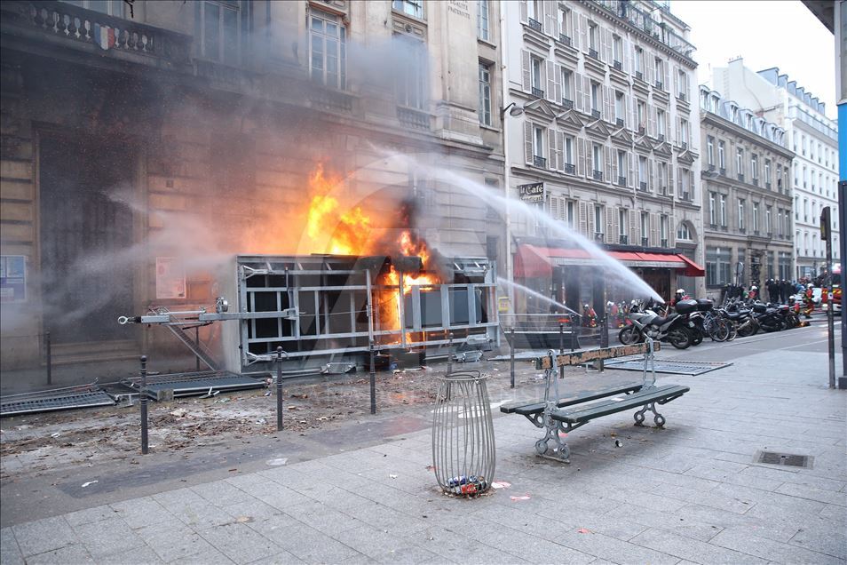 French national general strike day in Paris