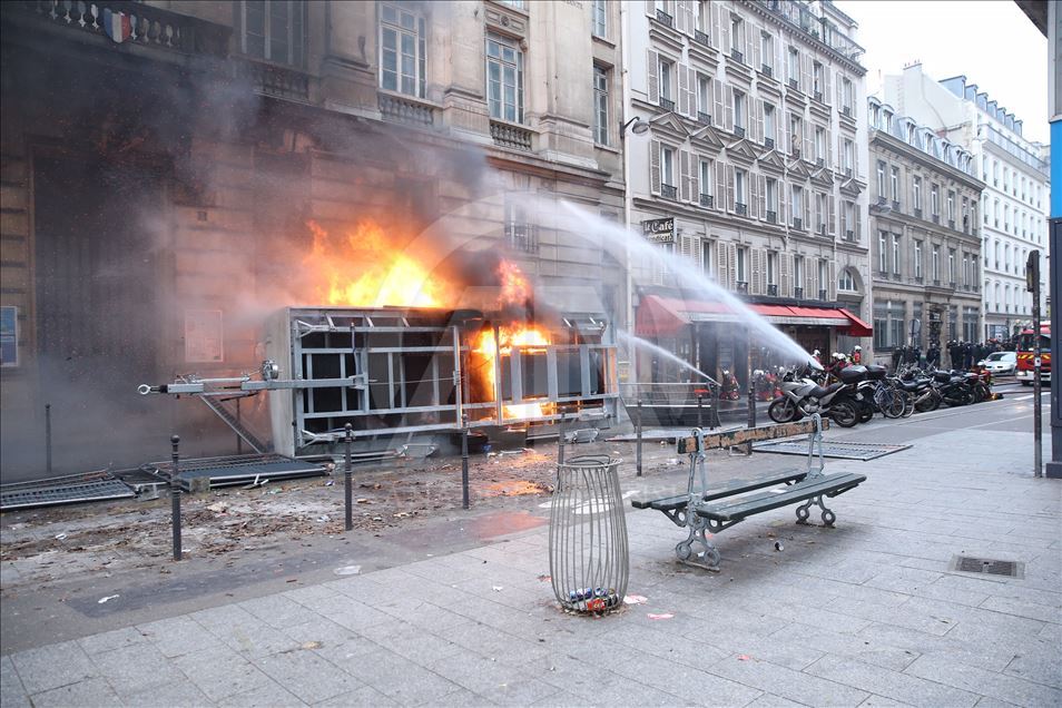 French national general strike day in Paris