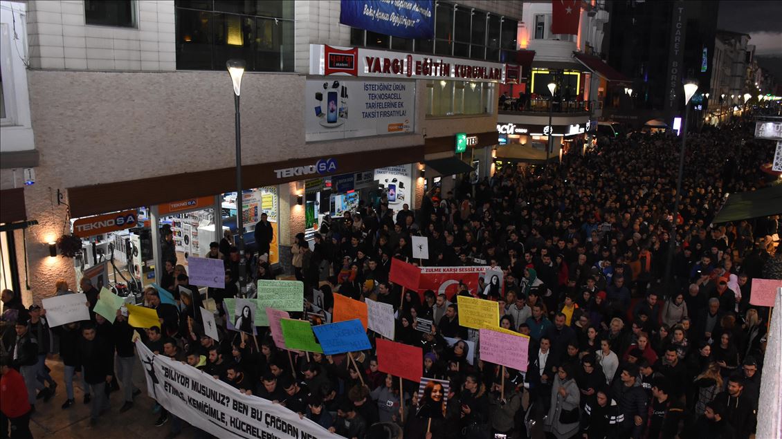 Ordu'da Ceren Özdemir anısına bale kursundan evine yürüyüş düzenlendi