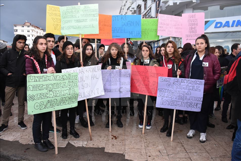 Ordu'da Ceren Özdemir anısına bale kursundan evine yürüyüş düzenlendi