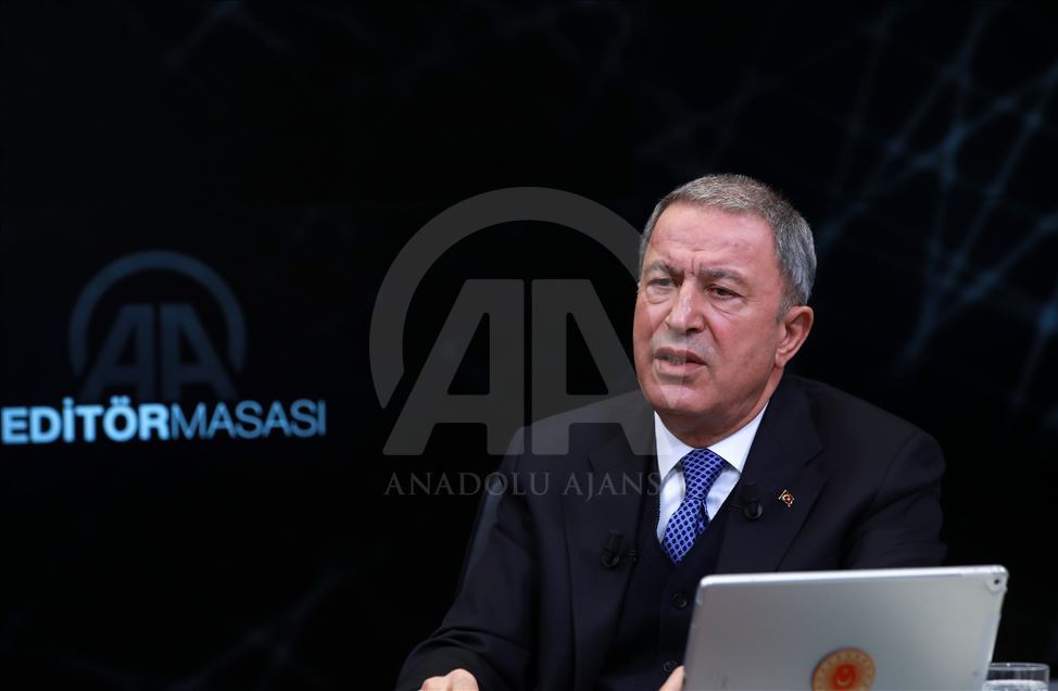Milli Savunma Bakanı Hulusi Akar, AA Editör Masası'nda