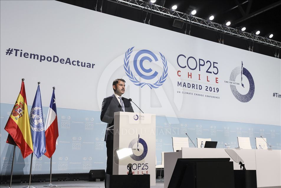 Bakan Kurum, BM İklim Değişikliği Çerçeve Sözleşmesi 25. Taraflar Konferansında konuştu