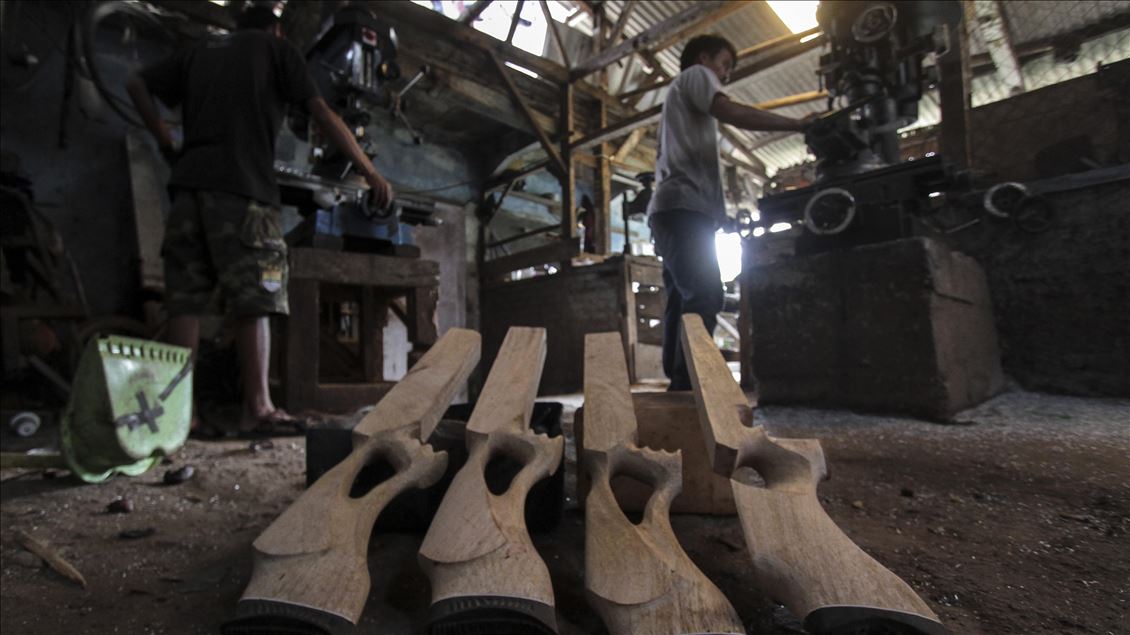 Air rifle production in Cipacing village of Indonesia 