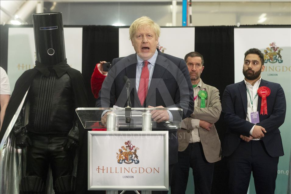London, United KIngdom - December 13: Boris John relected as MP for Uxbridge and South Ruislip