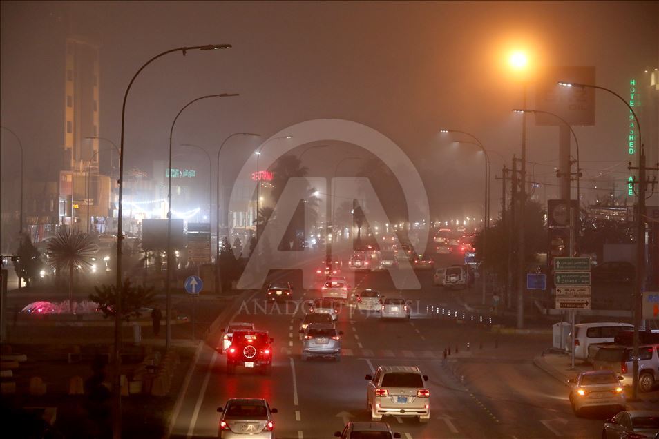 هەرێمی کوردستان.. تەمێکی چڕ شاری ھەولێری گرتەوە
