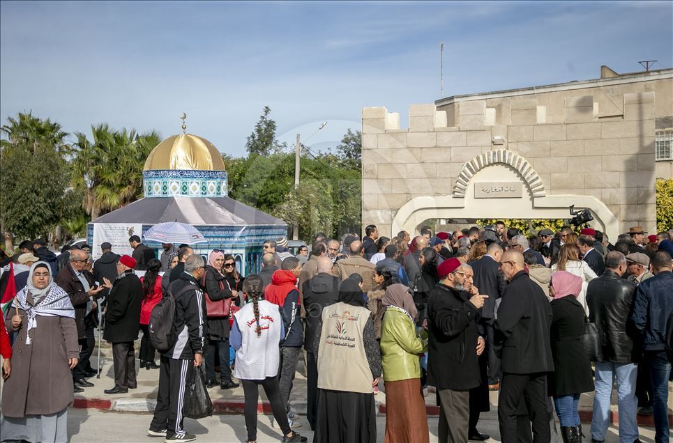 Tunus'ta Filistin davasını ölümsüzleştirecek anıt park açıldı