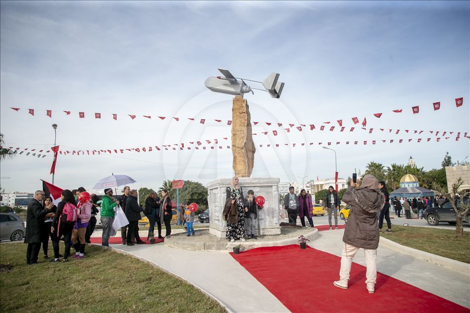 Tunus'ta Filistin davasını ölümsüzleştirecek anıt park açıldı