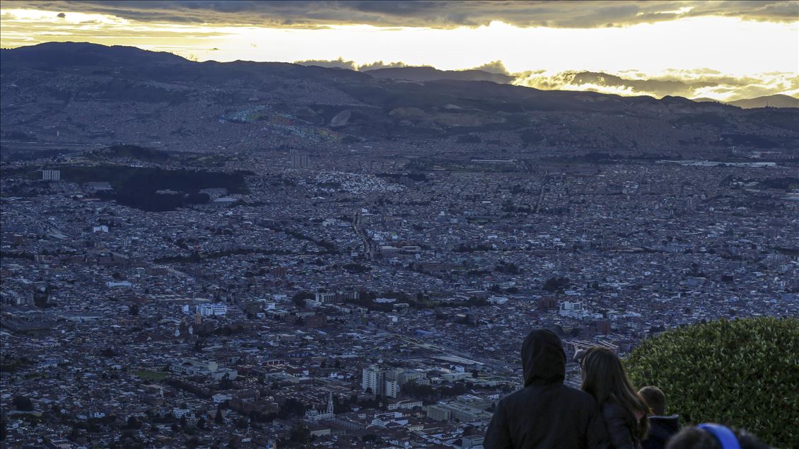 Kolombiya'nın başkenti Bogota'da gün batımı