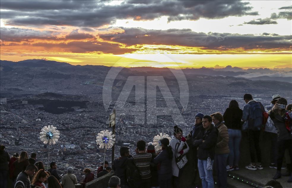 Kolombiya'nın başkenti Bogota'da gün batımı
