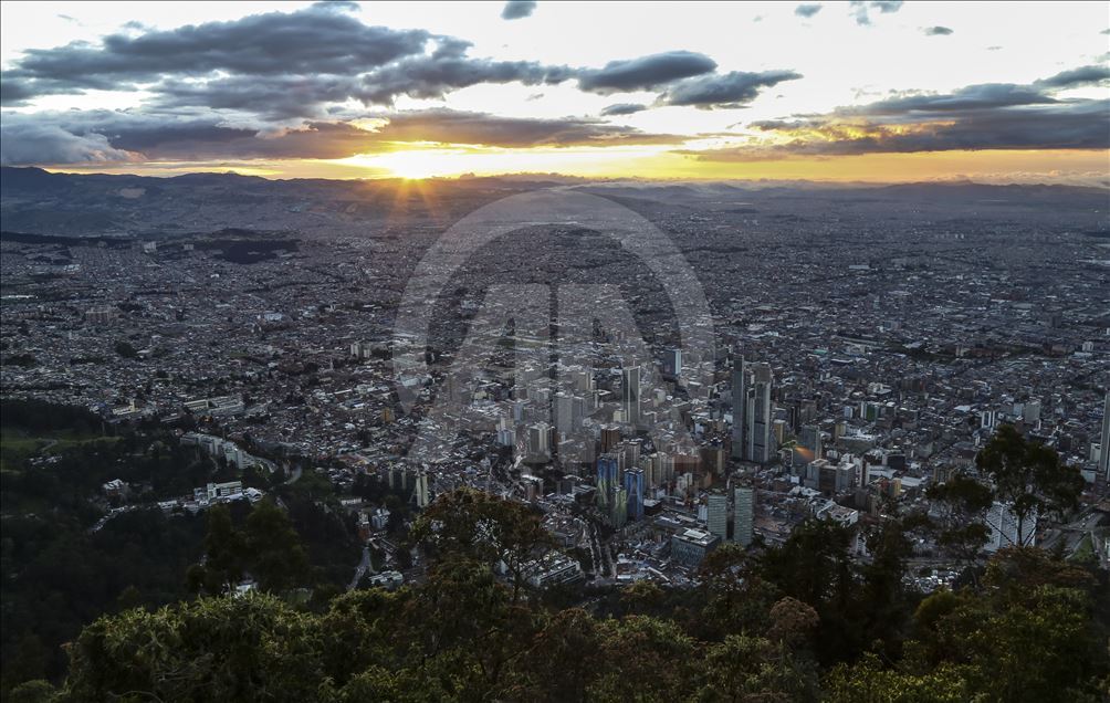 Kolombiya'nın başkenti Bogota'da gün batımı