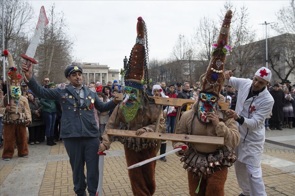 Festival de Navidad y disfraces en Haskovo, Bulgaria
