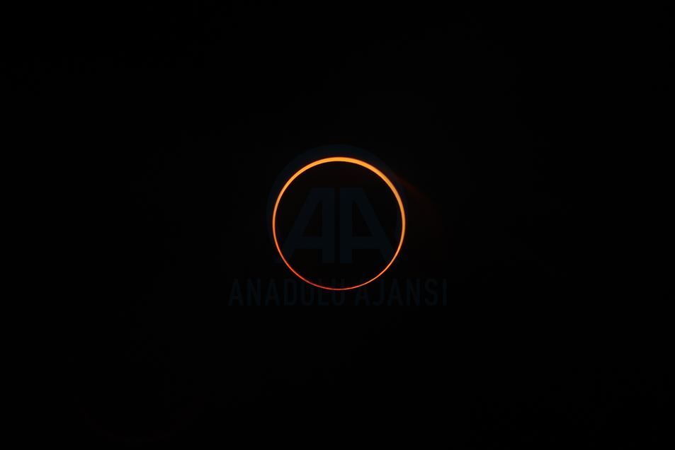 Solar eclipse "ring of fire" in Aceh, Indonesia 