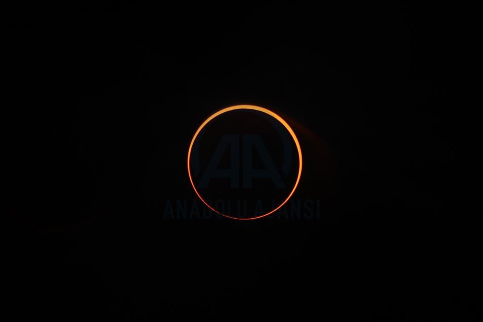 Solar eclipse "ring of fire" in Aceh, Indonesia 