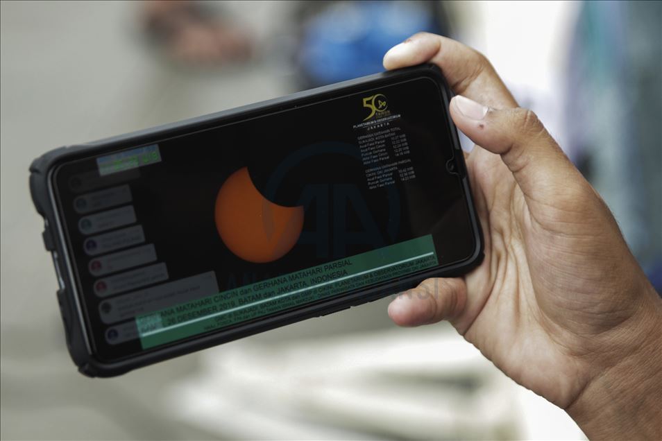 Solar eclipse "ring of fire" in Jakarta, Indonesia