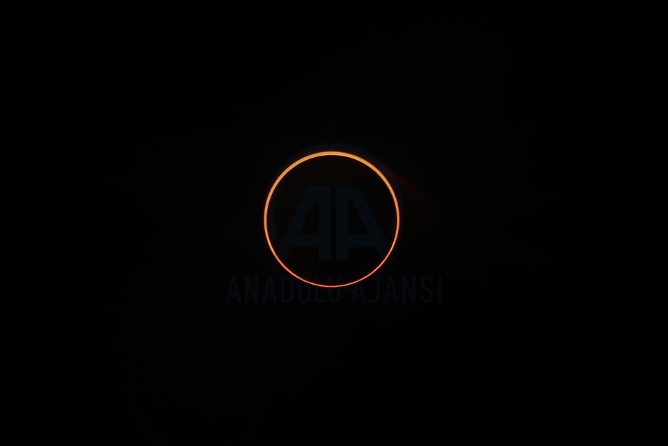 Solar eclipse "ring of fire" in Aceh, Indonesia 