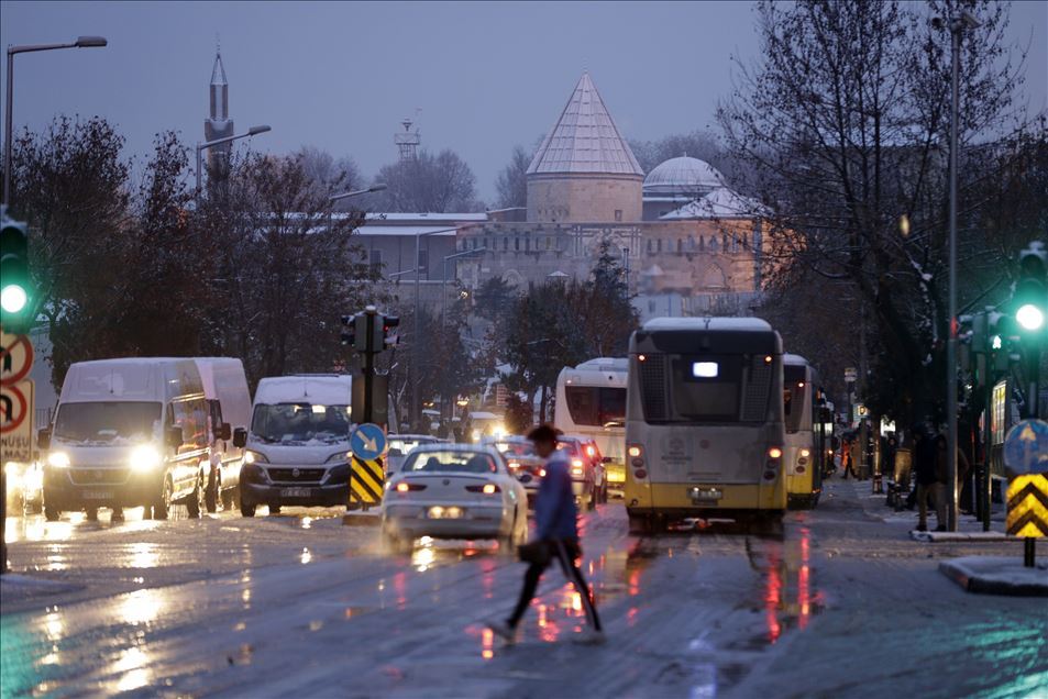 Konya'da kar yağışı