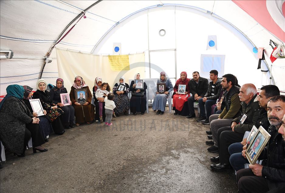 Turkish President Recep Tayyip Erdogan's wife Emine Erdogan in Diyarbakir