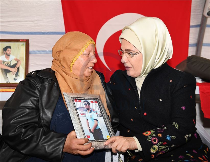 Turkish President Recep Tayyip Erdogan's wife Emine Erdogan in Diyarbakir
