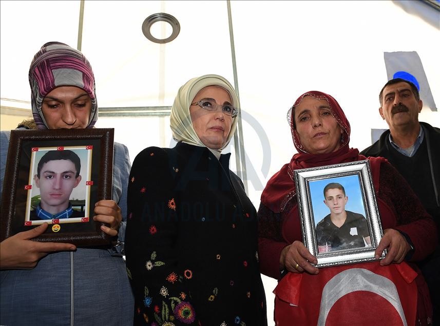 Turkish President Recep Tayyip Erdogan's wife Emine Erdogan in Diyarbakir