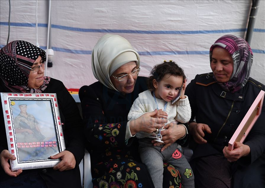 Turkish President Recep Tayyip Erdogan's wife Emine Erdogan in Diyarbakir
