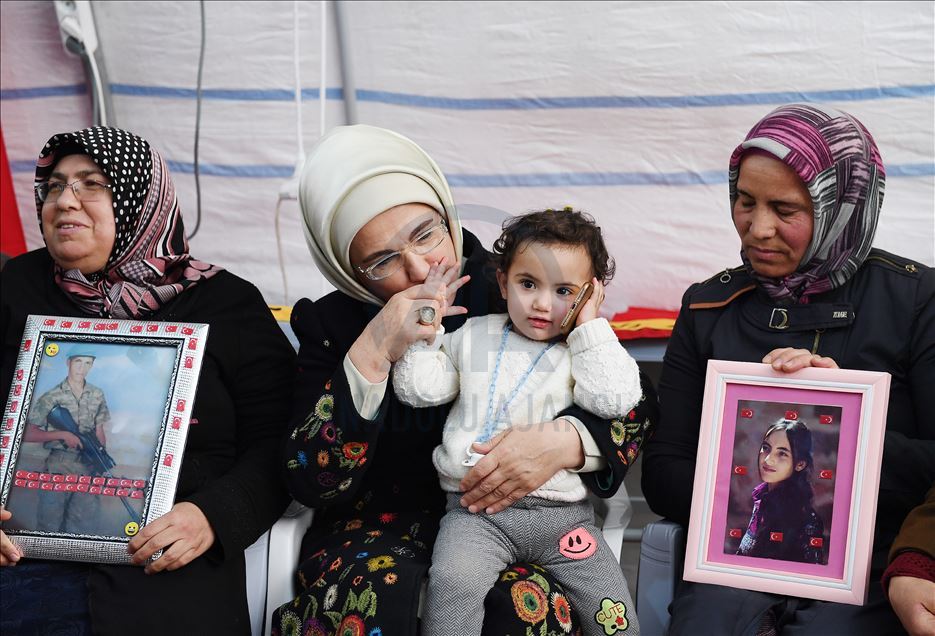 Turkish President Recep Tayyip Erdogan's wife Emine Erdogan in Diyarbakir