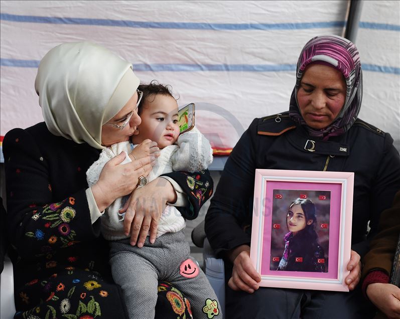 Turkish President Recep Tayyip Erdogan's wife Emine Erdogan in Diyarbakir