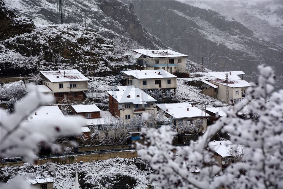 Gümüşhane'de kar yağışı sonrası 41 köy yolu ulaşıma kapandı