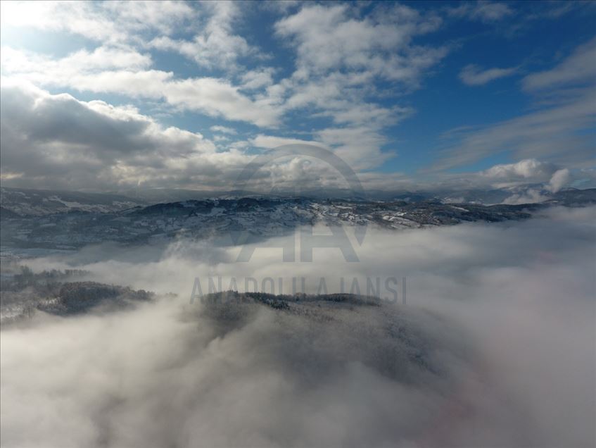 Vista aérea del monte Bolu en Turquía