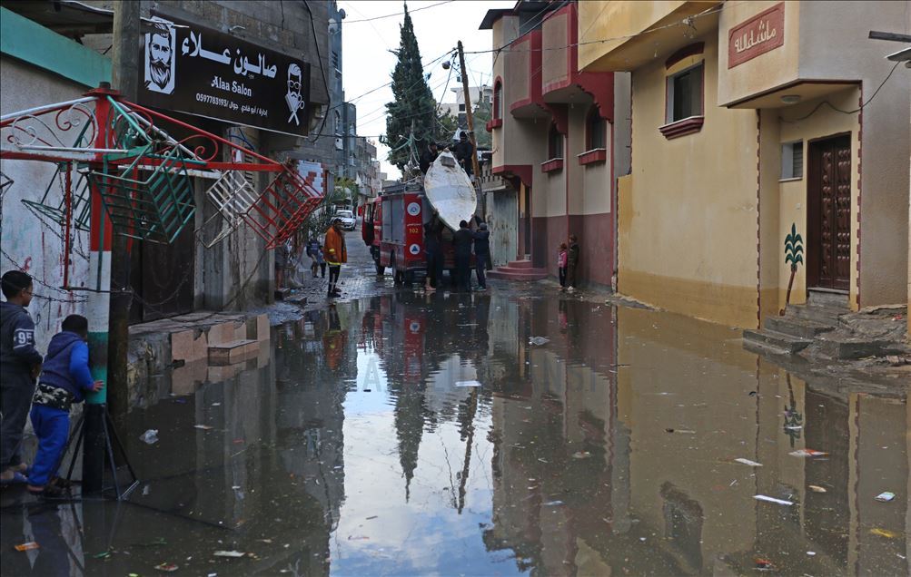Fuertes inundaciones en la Franja de Gaza