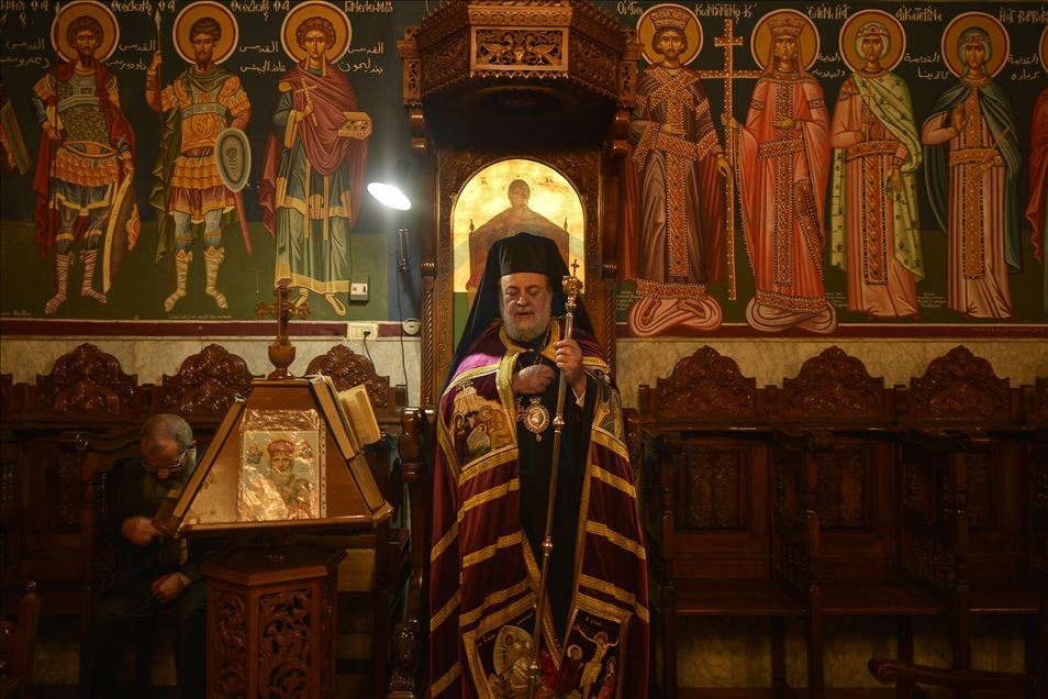 Orthodox Christmas mass in Gaza