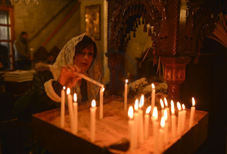 Orthodox Christmas mass in Gaza