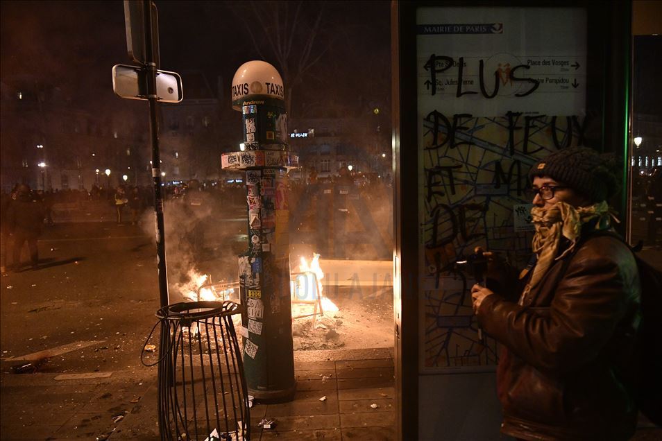 Protestas en París contra la reforma de pensiones