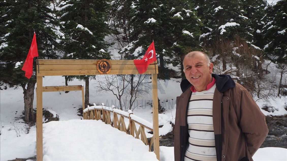 Bozkır Aygırdibi Şelalesi kış aylarında doğa severleri bekliyor