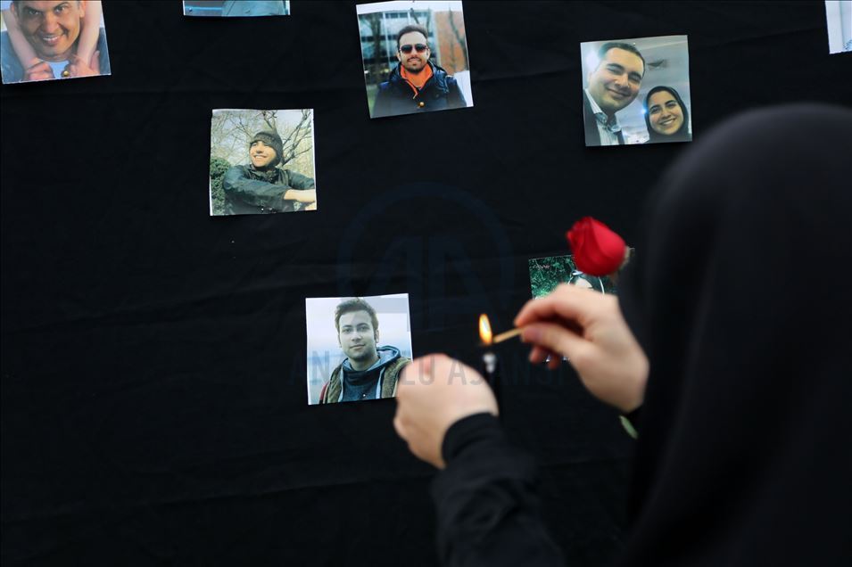 Süleymani ile Ukrayna uçağında hayatını kaybedenler Tahran'da anıldı
