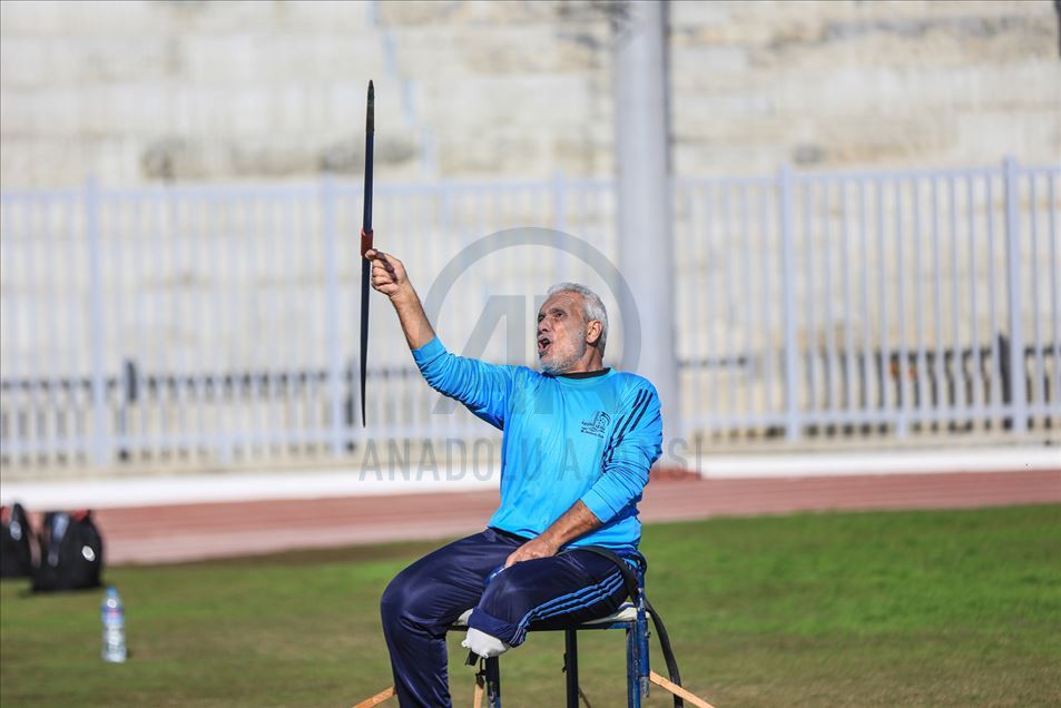 Competencia de atletismo paralímpico en Gaza