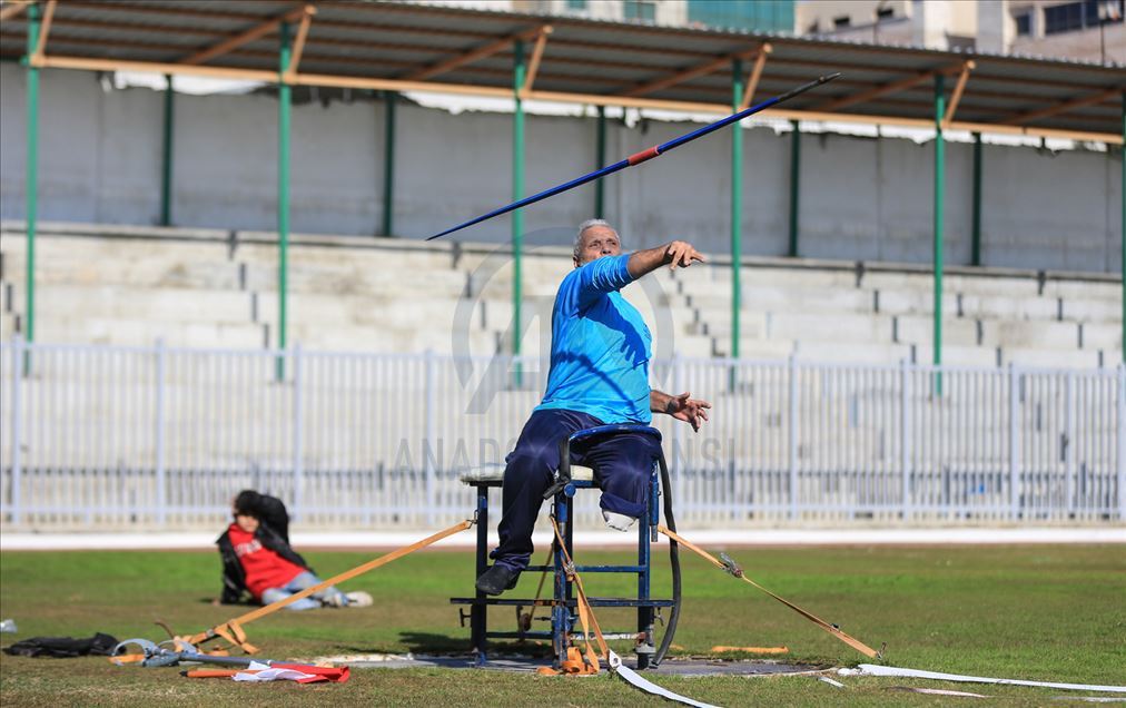Competencia de atletismo paralímpico en Gaza