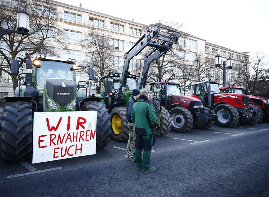German farmers protest in Berlin