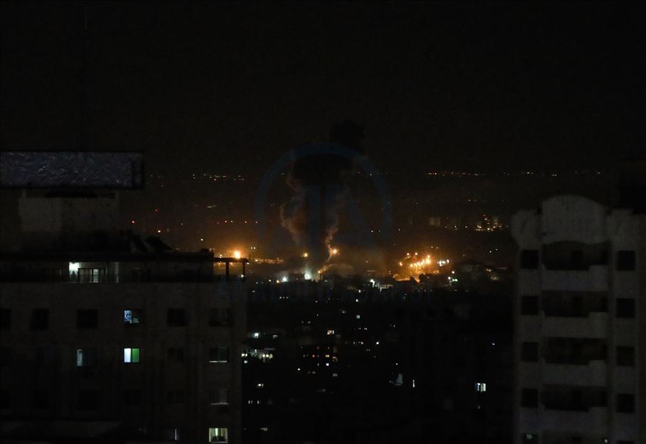 حمله بالگرد اسرائیل به مواضع حماس در غزه