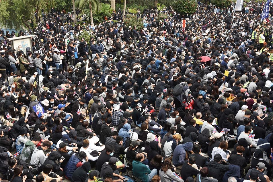 Protesta masiva en Hong Kong