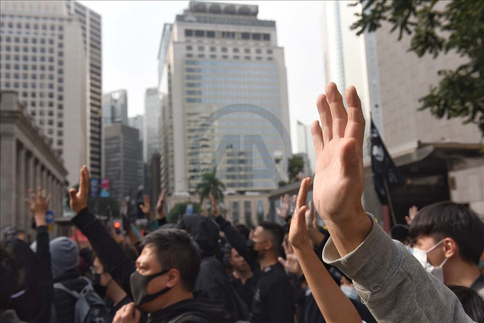 Protesta masiva en Hong Kong