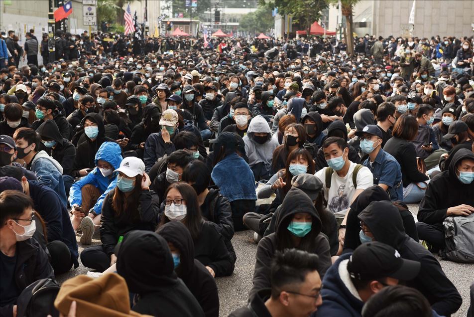 Protesta masiva en Hong Kong