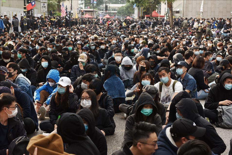 Mass protest in Hong Kong