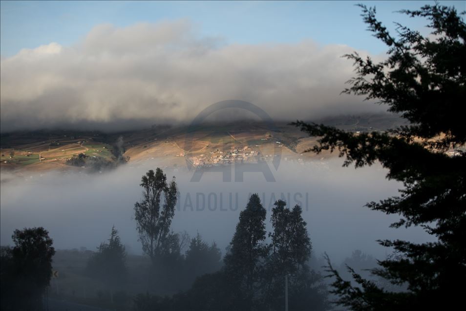 Fuertes neblinas heladas en el departamento de Boyacá, Colombia